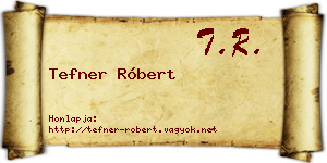 Tefner Róbert névjegykártya