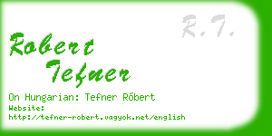 robert tefner business card