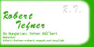 robert tefner business card